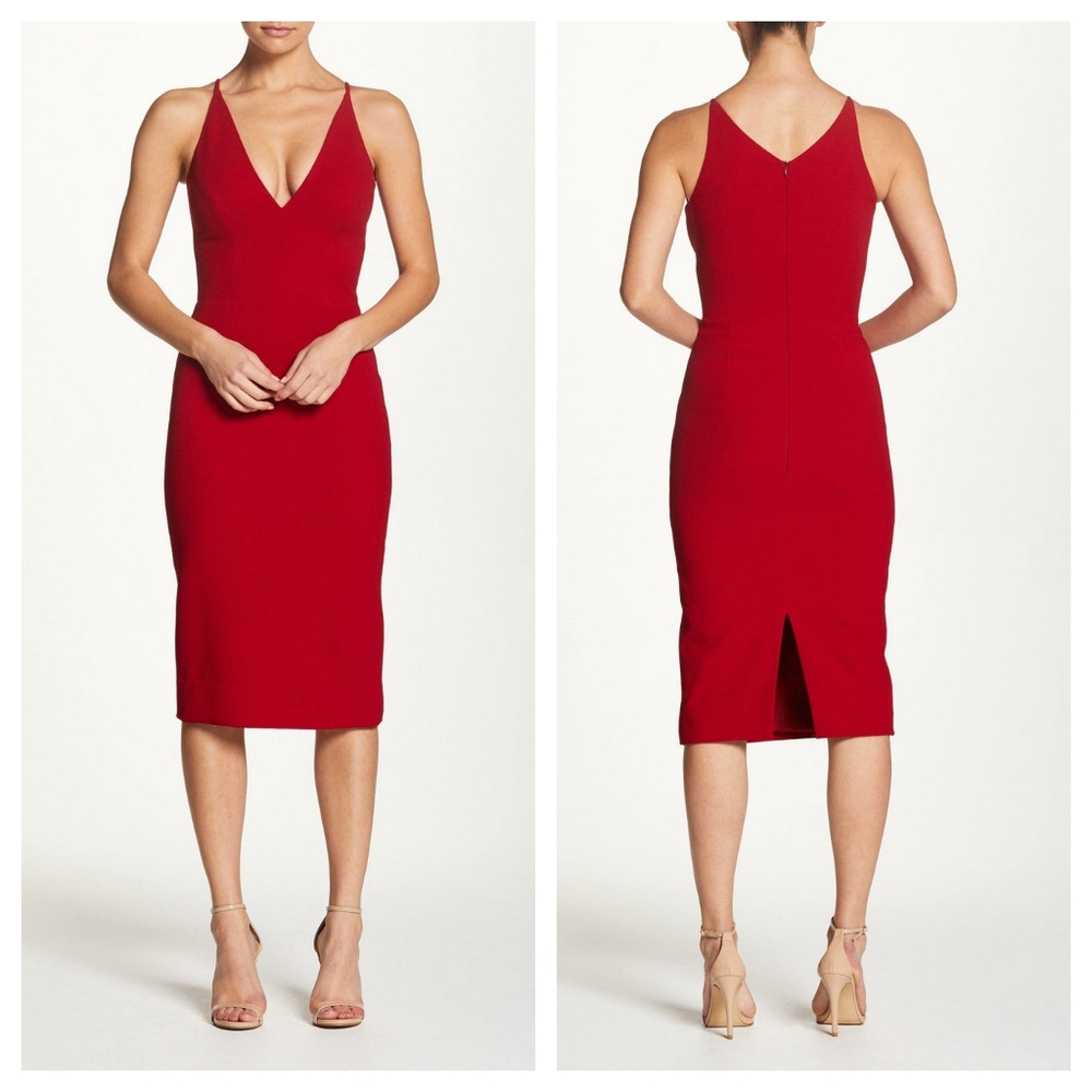 Dress the Population Lyla Dress in Garnet Red XL
